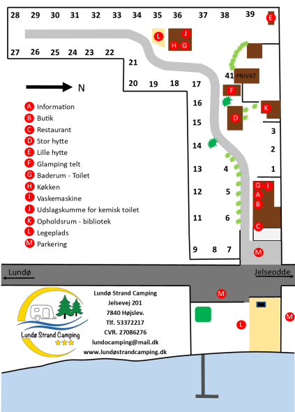 pladsoversigt lundø strand camping