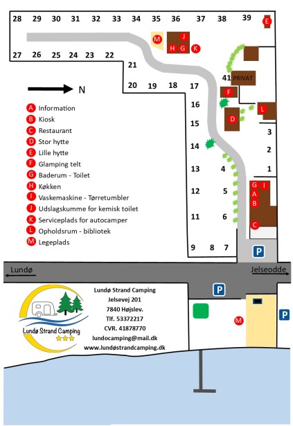pladsoversigt lundø strand camping